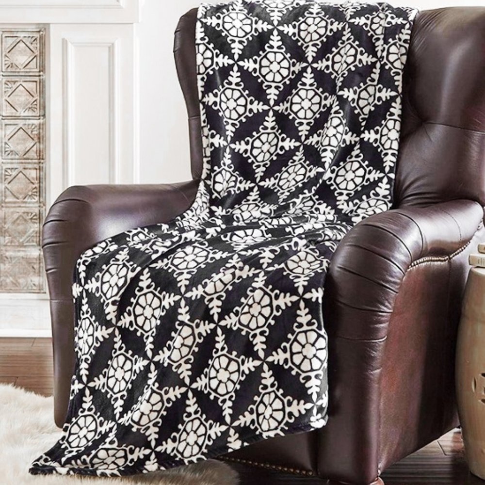 OVERSIZED VELVET PLUSH THROW NWT